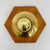 Brown Vintage Hexagonal Wall Lamp with Pine Wood and Brass, 1970s For Sale - Image 8 of 16