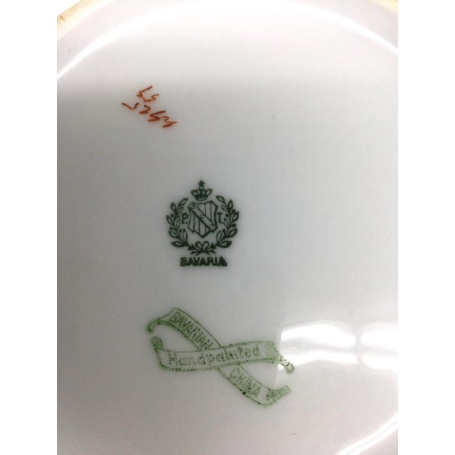 1970s Artist Signed Celos Bavarian China Butter Tub Floral Pattern Gold Painted For Sale - Image 5 of 11