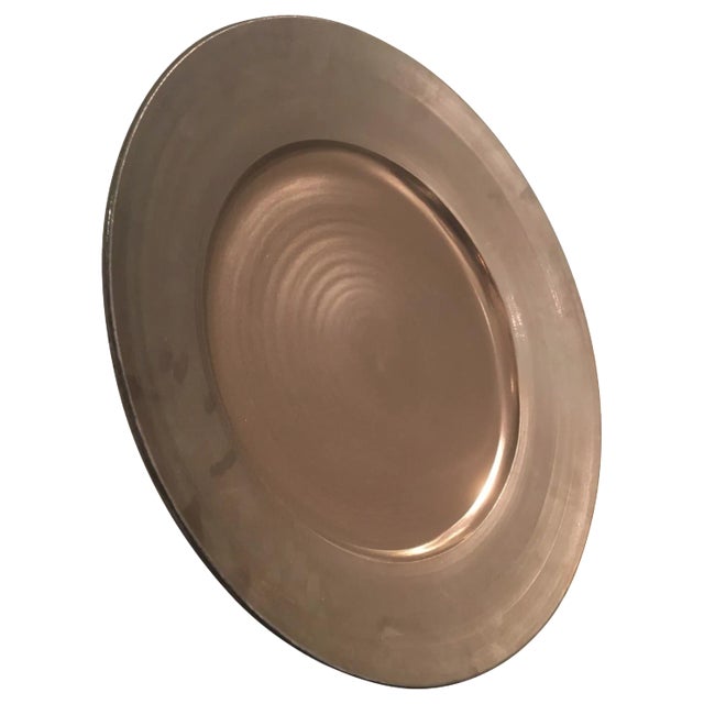 Gary McCloy Metallic Glaze Ceramic Bowl/Plate With Stand For Sale