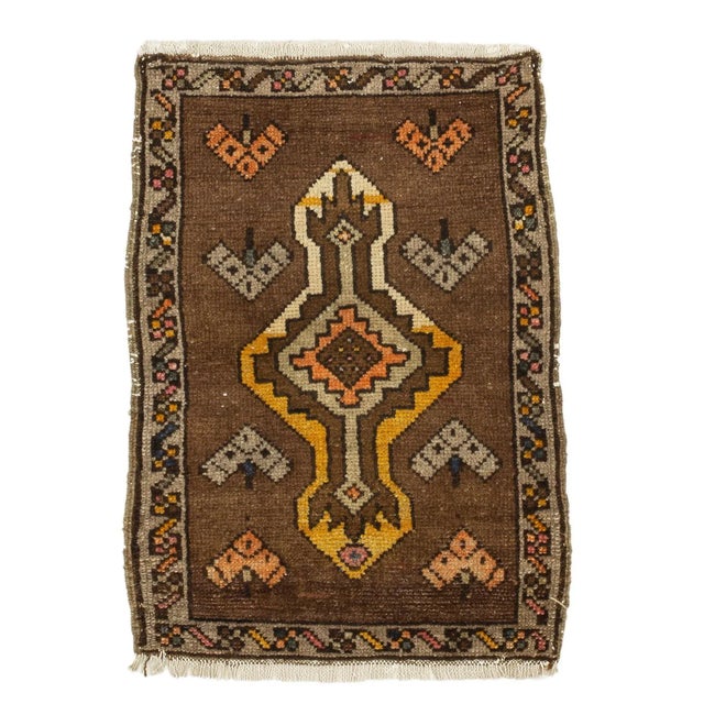 Vintage Mid Century Hand-Knotted Rug For Sale - Image 4 of 4