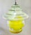 Bespoke Italian Organic Lemon Yellow White Step Tulip Murano Glass Pendant Light For Sale - Image 9 of 13