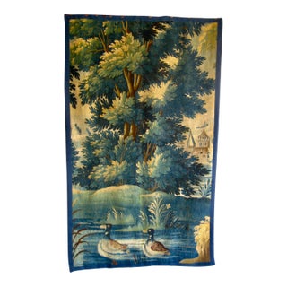 Aubusson Tapestry Verdure Two Ducks on a Lake 18 Century For Sale