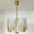 Charming chandelier in the style of fagerlund, sweden. From around 1960. Consists of five crystal handmade glass cylinders...