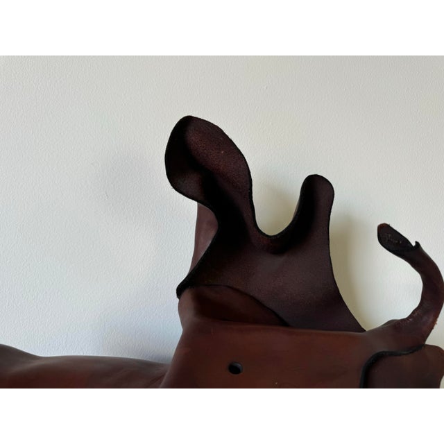 1960s 1960's Vintage German Leather Deru Elephant Sculpture For Sale - Image 5 of 9
