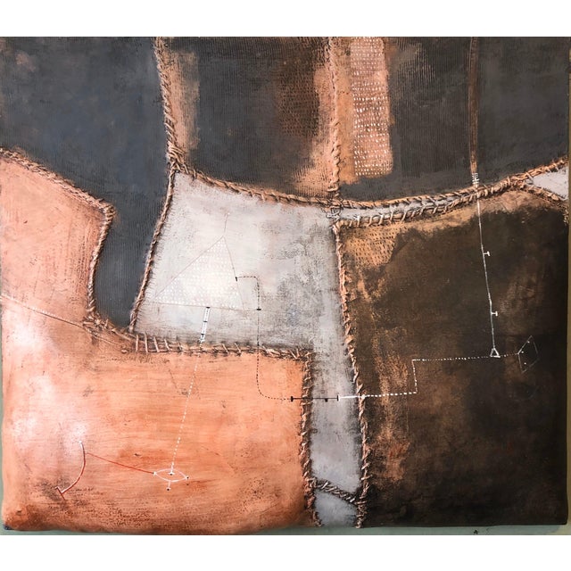 Max Marra, Italian Modernist Abstract Sculpture Painting Shaped Canvas Brutalist Collage, 2002 For Sale