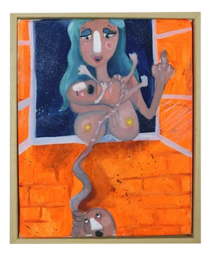 Inés Silvalde, Route 66, Mixed Media on Canvas, 2018, Framed