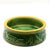 Robinson Ransbottom Pottery Co. 1930s Art Deco Green Glazed Hunting Dog Stoneware Pet Bowl Attributed to McCoy or RRP Co. For Sale - Image 4 of 9