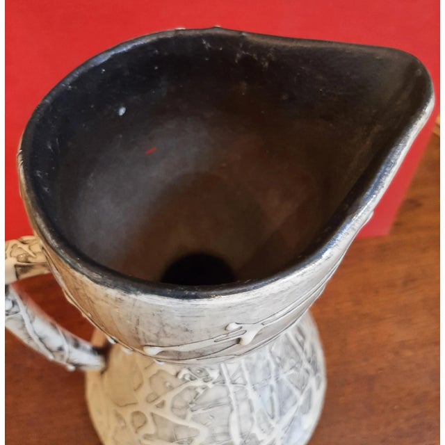 Mid Century Splatter Pottery Pitcher Schoop Willis For Sale - Image 4 of 6