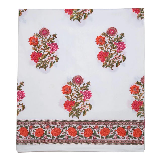 Sanya Fitted Sheet, King - Pink & Orange For Sale