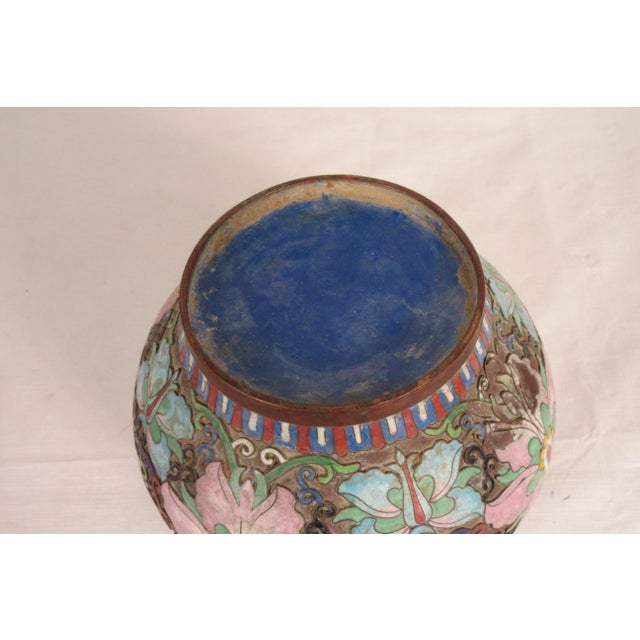 1910s 1910 Cloisonne Jar With Lid For Sale - Image 5 of 13