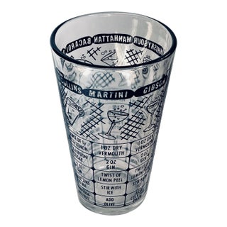 Mid 20th Century Federal Glass Cocktail Measuring Glass For Sale