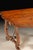 Rustic Handcrafted Italian Solid Walnut Console Table With Iron Stretchers For Sale - Image 3 of 3