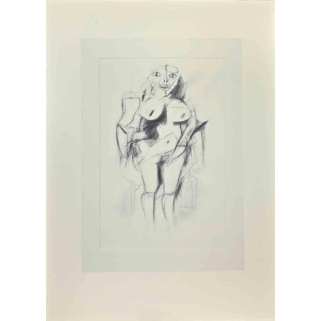 Contemporary After Willem De Kooning, Woman Standing, Offset and Lithograph, 1985 For Sale - Image 3 of 3
