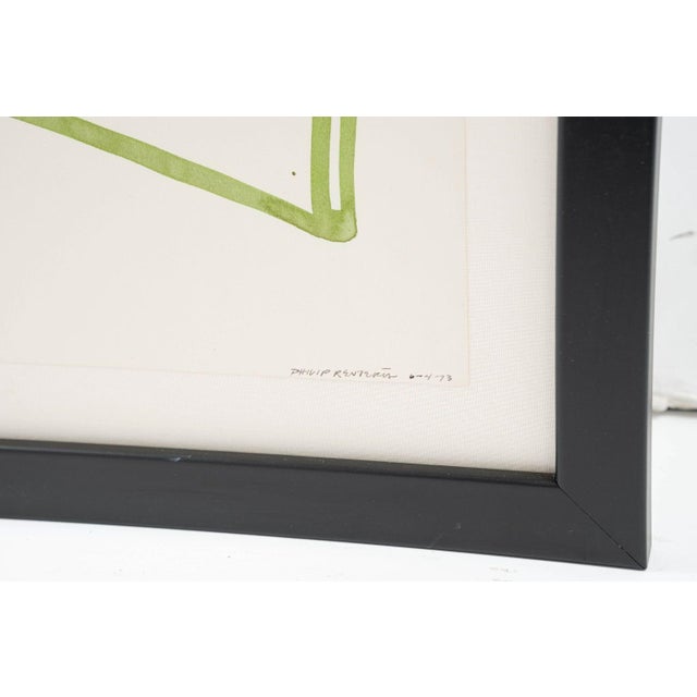 Late 20th Century Abstract Mixed Medium-On-Paper by Philip Renteria (1973) For Sale - Image 5 of 9