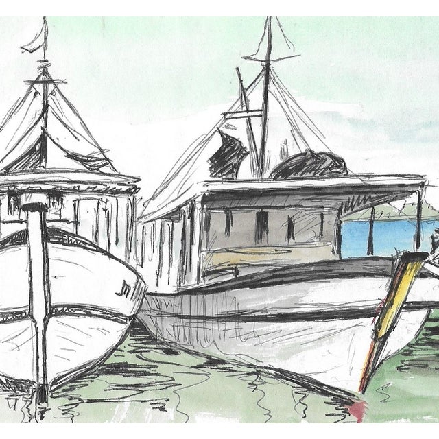 Painting by English artist Ivy Attwell (1895-1985). Attwell traveled extensively all over the world and recorded her...