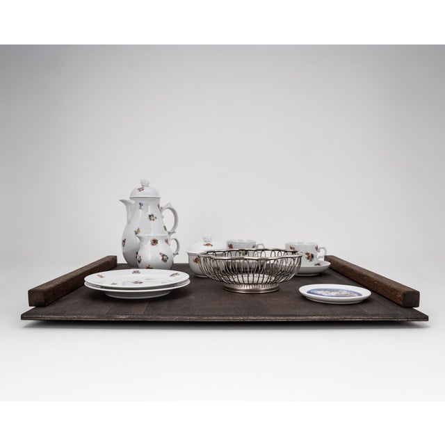 Biedermeier Streublume Tête-À-Tête for Two on Wooden Tray from Fürstenberg, 1950s, Set of 12 For Sale - Image 13 of 18
