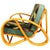 1950s Restored Mid-Century 3-Strand 3/4 Round Pretzel Arm Rattan Lounge Chair, Pair For Sale - Image 5 of 5