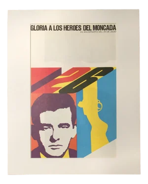 1970s "Gloria a Los Heroes Del Moncada" Protest Poster Print