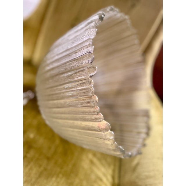 Large Midcentury Glass Dome Pendant Light For Sale - Image 9 of 12