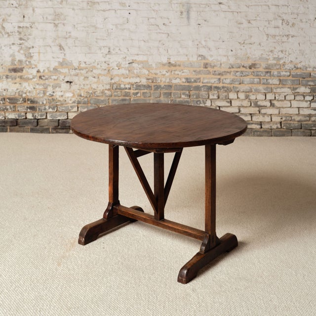 Mid 19th Century 19th Century French Vigneron Oak Wine Table For Sale - Image 5 of 8