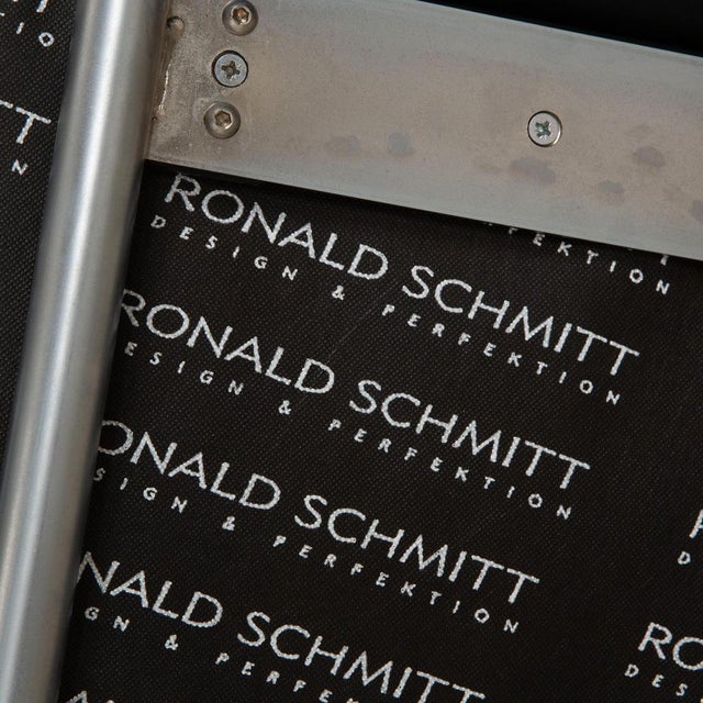 Metal Black Leather and Chrome Dining Chairs, Set of 6 For Sale - Image 7 of 13