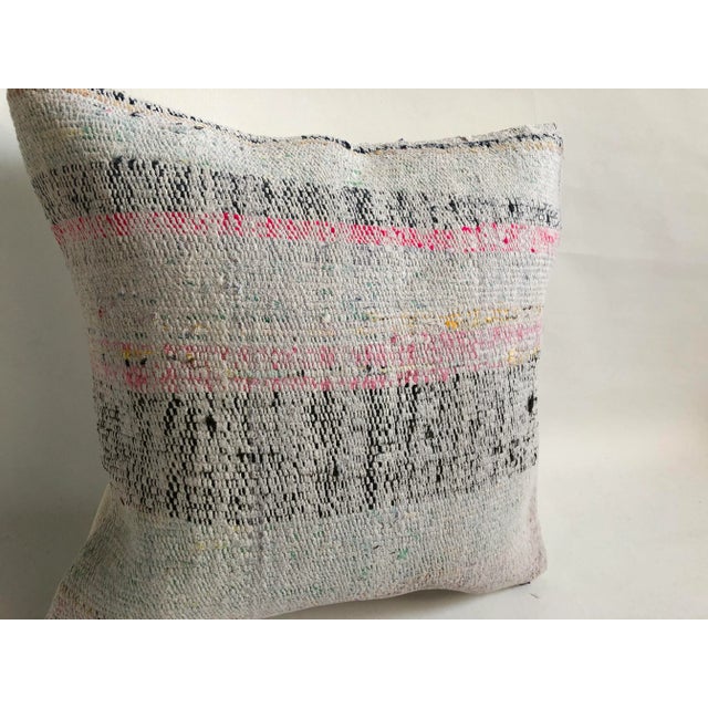 Boho Chic 1960s Turkish Tribal Kilim Pillow For Sale - Image 3 of 6