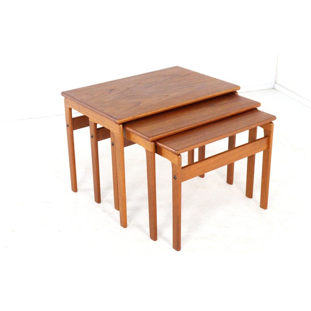 Vintage Danish Nesting Tables, 1960s, Set of 3 For Sale - Image 13 of 15