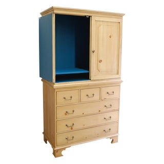 English Pine Armoire For Sale