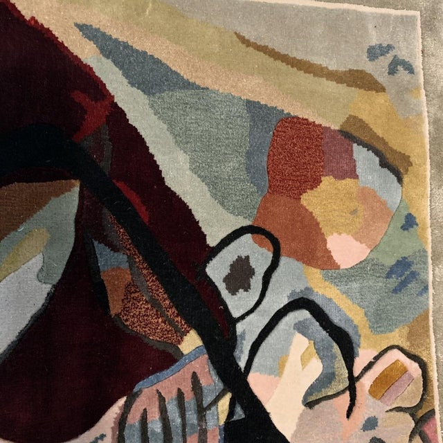 Silk Wall Rug after Painting by Kadinsky For Sale - Image 9 of 18