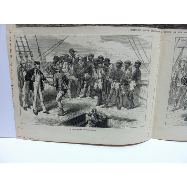 1877 Antique Illustrated London News Freetown Sierra Leone