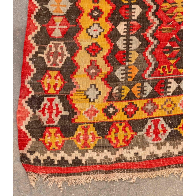 Textile Turkish Kilim Flatweave Rug, 6' X 3' 5" For Sale - Image 7 of 8