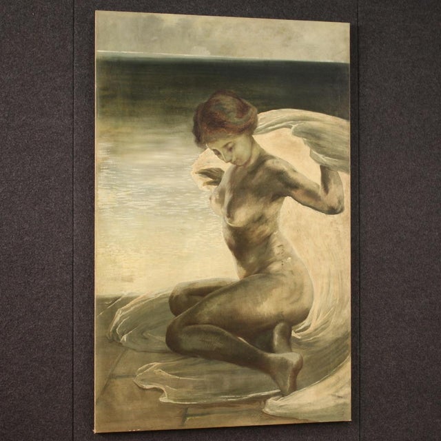 Italian Artist, Nude of a Young Woman, 1920, Oil on Canvas For Sale - Image 4 of 16