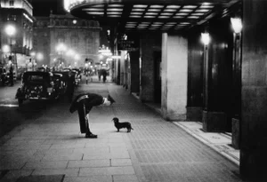 Commissionaire's Dog' Contemporary Archival Black and White Photograph Print From the Original Negative by Kurt Hutton - 20x24