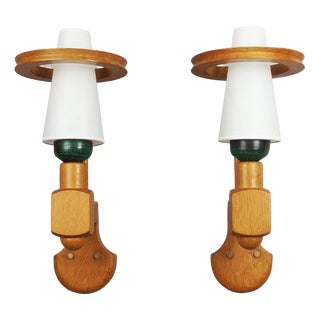 Wall Lights attributed to Guillerme and Chambron for Votre Maison, 1950s, Set of 2 For Sale