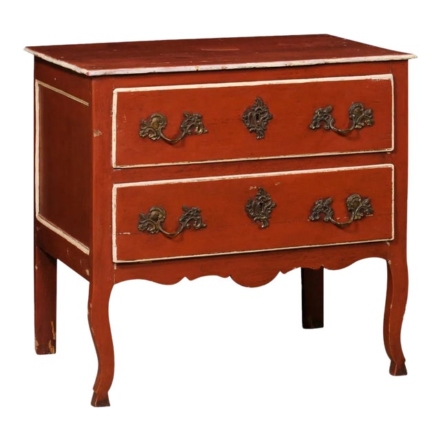 Early 19th Century French Antique Raised Chest with Original Finish For Sale