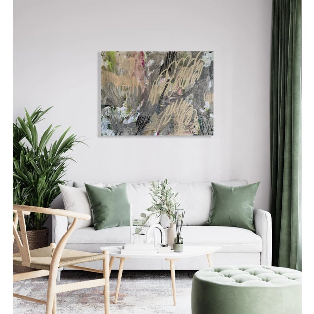 2020s "Lean Into Gray" 2022 Original Painting by Jessalin Beutler For Sale - Image 5 of 8