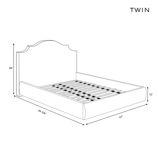 Transitional Stoffer Home x Cloth & Company Thelma Ruffle Platform Bed in Dogwood Floral Mauve, Twin For Sale - Image 3 of 7