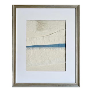 Contemporary Semi-Abstract​ Mixed Media Nautical Sailcloth Landscape​ - By JJ-Hogan | You Will Change the World, Framed For Sale