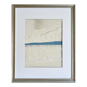 Contemporary Semi-Abstract​ Mixed Media Nautical Sailcloth Landscape​ - By JJ-Hogan | You Will Change the World, Framed