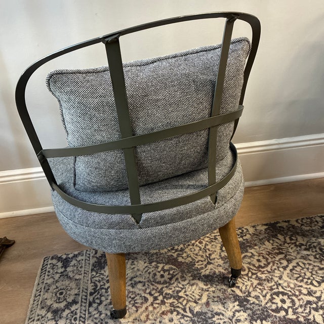 Metal Restoration Hardware (Rh) French Couturier’s Chairs Pair (2) For Sale - Image 7 of 10