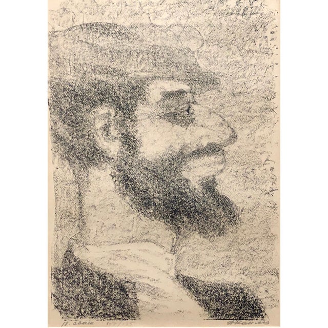 Pencil signed and dated, Judaica Lithograph. Anatoli Lwowitch Kaplan was a Russian painter, sculptor and printmaker, whose...