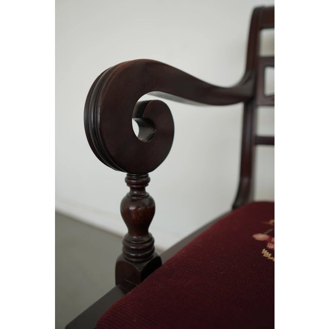 Brown Vintage Federal Revival Dining Chairs (Set of 4) For Sale - Image 8 of 15