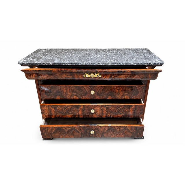 Louis Philippe Chest of Drawers in Burr Walnut, 1840s For Sale - Image 9 of 16