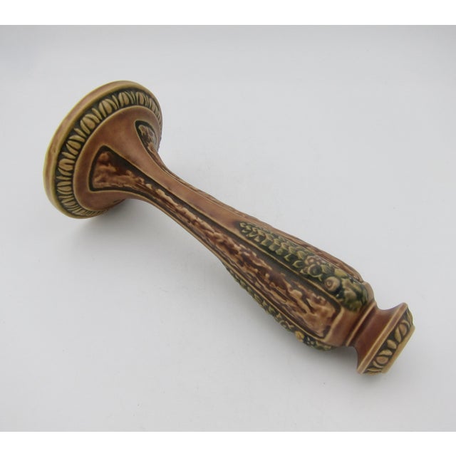 Roseville Pottery Roseville Florentine Arts and Crafts Candle Holder Pair, 1924 For Sale - Image 4 of 9