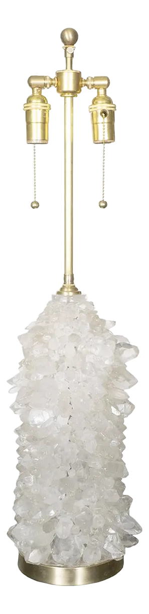 Single "Aggregate" Rock Crystal Cluster Lamp by Spark Interior