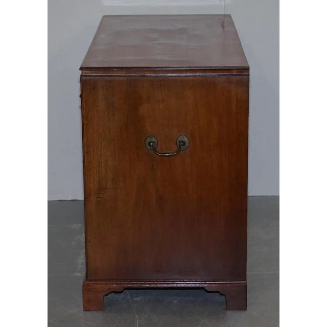 Georgian Regency Military Campaign Desk with Large Map Drawer For Sale - Image 11 of 18