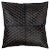Patterned Cowhide Cushion in Pitch Black with Leather Zip Tassels by Casa Botelho For Sale
