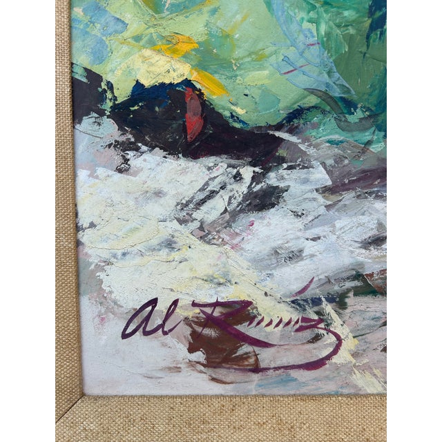 1950s Vintage Original Painting of Flamenco Dancers by Alberto Ruiz Vela For Sale - Image 5 of 8
