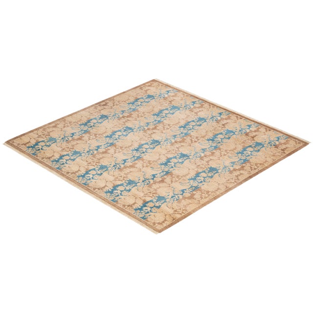 Brown Mogul, One-of-a-Kind Hand-Knotted Area Rug - Brown, 4' 8" x 4' 9" For Sale - Image 8 of 8