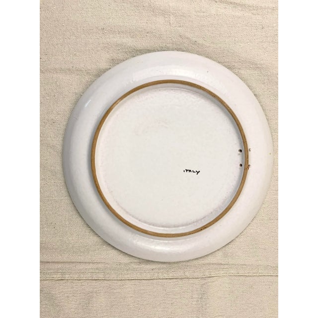 Vintage Italian Floral Decorative Plate For Sale - Image 9 of 13